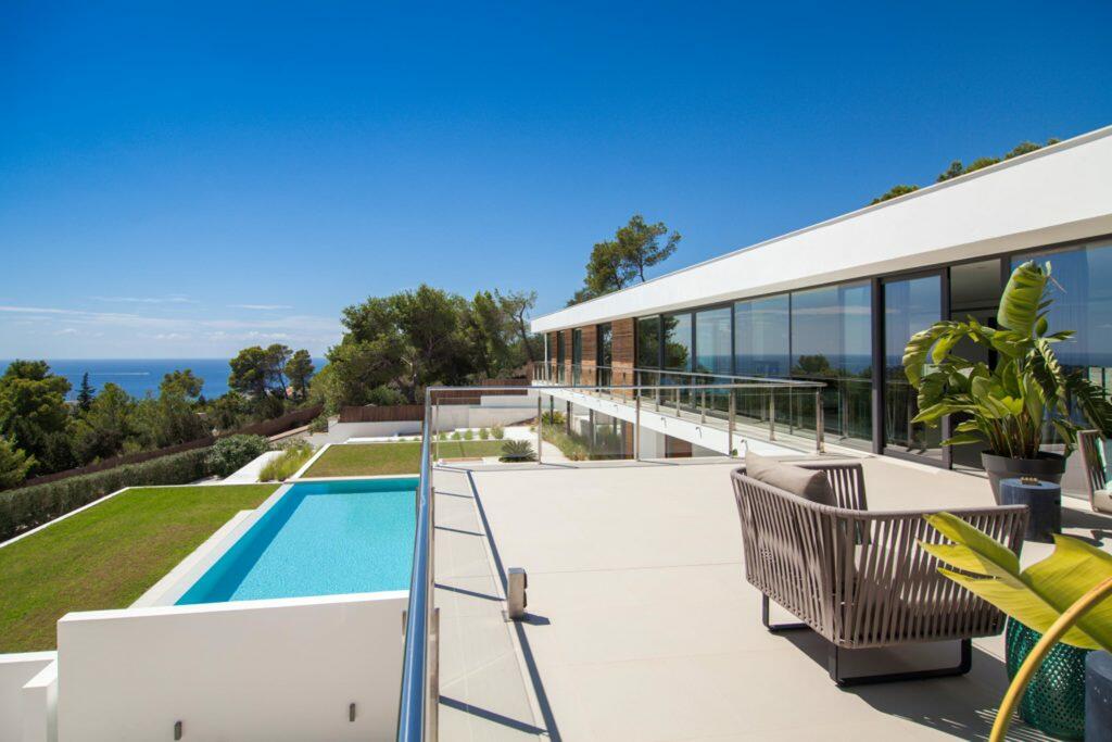 Contemporary designer villa with sea views in Es Cubells Ibiza