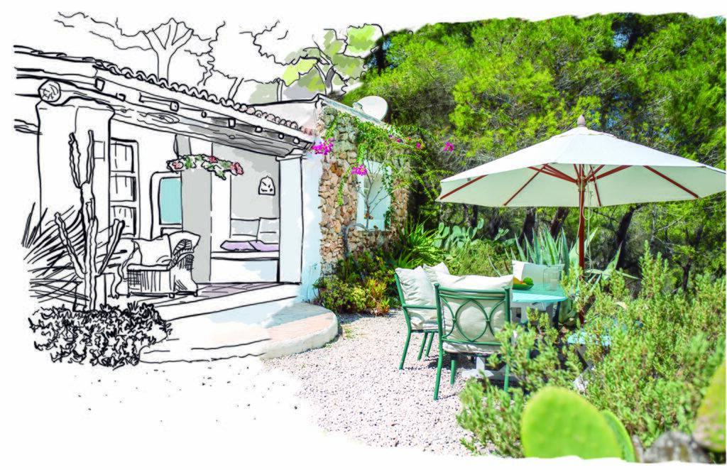 Social Responsibility and Community Initiatives - Supporting Local Businesses : ‘My Ibiza and Formentera’ - Illustration by Hjordis Fogelberg