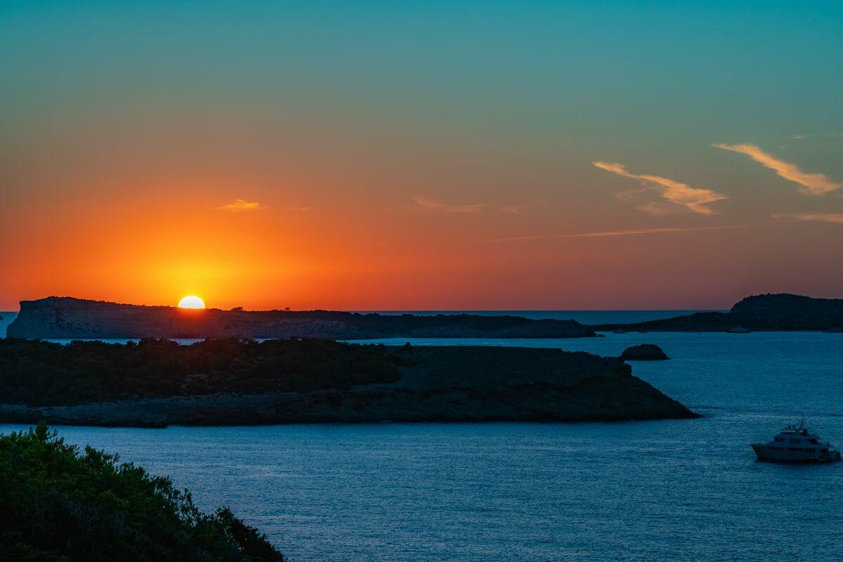 Ibiza autumn and winter sunset